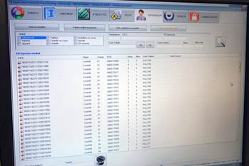 Ecran de supervision du logiciel de cross-docking