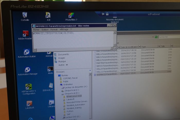 supervision du logiciel d'étiquetage automatique